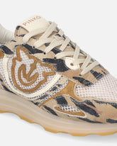 Sneakers mit Logo Love Birds und Animal-Print - | Pinko