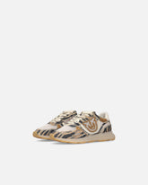 Sneakers with Love Birds logo and animal print - | Pinko