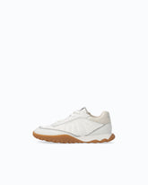 Leather sneakers with rhinestones - White | Pinko