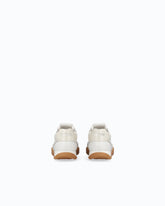 Leather sneakers with rhinestones - White | Pinko