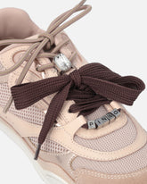 Sneakers mit doppelten Schnürsenkeln und Schmuckapplikationen - | Pinko