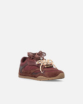 Sneakers with double laces and logo details - Burgundy | Pinko