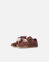 Sneakers with double laces and logo details - Burgundy | Pinko