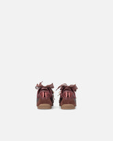 Sneakers with double laces and logo details - Burgundy | Pinko