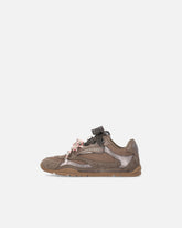 Sneakers with double laces and logo details - Brown | Pinko