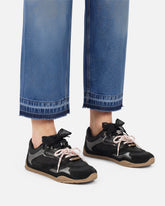 Sneakers with double laces and logo details - Black | Pinko