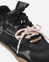 Sneakers with double laces and logo details - | Pinko