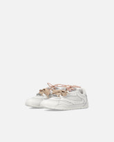 Sneakers mit doppelten Schnürsenkeln, Kristall und Charm - | Pinko