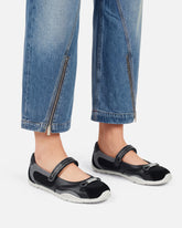 Sporty ballet flats with inserts and PINKO lettering - | Pinko