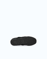 Suede and sequin sneakers with hook-and-loop fastening - Black | Pinko