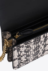 Mini Love Bag Click Metallic-Leder in Reptiloptik PINKO Galleria -  | Pinko