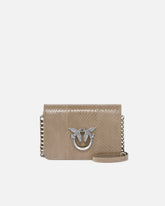 Umhängetasche Mini Love Bag aus glänzendem Reptilleder PINKO Galleria -  | Pinko