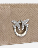 Umhängetasche Mini Love Bag aus glänzendem Reptilleder PINKO Galleria -  | Pinko