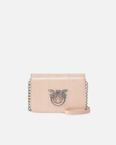 Umhängetasche Mini Love Bag aus glänzendem Reptilleder PINKO Galleria -  | Pinko