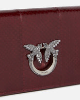 Umhängetasche Mini Love Bag aus glänzendem Reptilleder PINKO Galleria -  | Pinko