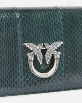 Umhängetasche Mini Love Bag aus glänzendem Reptilleder PINKO Galleria -  | Pinko