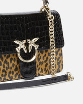 Tasche mit Kroko- und Leoparden-Animalprint und Schulterriemen PINKO Galleria -  | Pinko