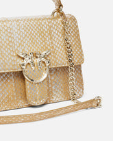 Handtasche aus laminiertem Reptilleder mit Schulterriemen und Henkel PINKO Galleria -  | Pinko