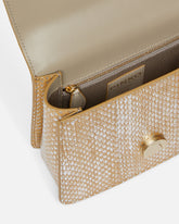 Handtasche aus laminiertem Reptilleder mit Schulterriemen und Henkel PINKO Galleria -  | Pinko