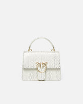 Handtasche aus laminiertem Reptilleder mit Schulterriemen und Henkel PINKO Galleria -  | Pinko