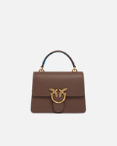 Kleine Handtasche Mini Love Bag Top Handle Light aus genarbtem Leder -  | Pinko