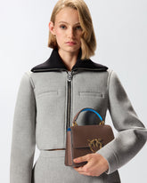 Kleine Handtasche Mini Love Bag Top Handle Light aus genarbtem Leder -  | Pinko