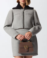 Kleine Handtasche Mini Love Bag Top Handle Light aus genarbtem Leder -  | Pinko