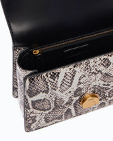 Mini Love Bag One Top Handle Light handbag in python-print leather with - Multicolor Grey-Black | Pinko