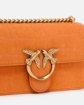 Mini Love Bag One small crossbody bag in crocodile-print leather -  | Pinko