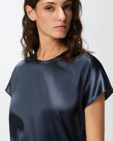 Bluse aus Satin mit kurzen Ärmeln -  | Pinko
