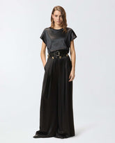 Bluse aus Satin mit kurzen Ärmeln -  | Pinko