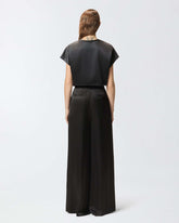 Bluse aus Satin mit kurzen Ärmeln -  | Pinko