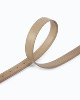 Leather belt with matte Love Birds buckle - Beige | Pinko