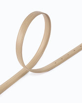 2 cm leather belt with matte Love Birds buckle - Beige | Pinko