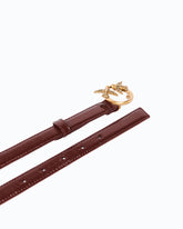 Gürtel aus glänzendem Leder mit Schnalle Love Birds, 2 cm breit -  | Pinko