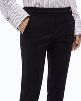 Cigarette trousers with pressed pleat - Black | Pinko