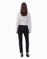 Cigarette trousers with pressed pleat - Black | Pinko