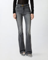 Grey denim flared jeans -  | Pinko