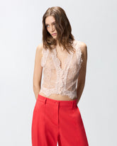 Valenciennes lace vest -  | Pinko