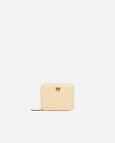 Square quilted nappa leather zip-around purse -  | Pinko
