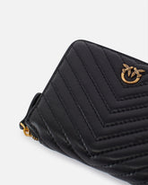 Square quilted nappa leather zip-around purse -  | Pinko
