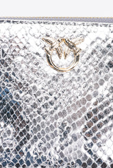 Quadratische Geldbörse mit Rundumreißverschluss in gestanzter Reptiloptik PINKO Galleria -  | Pinko