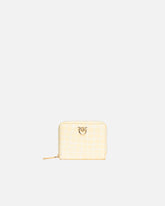 PINKO Galleria square zip-around wallet in shiny croc-print leather -  | Pinko