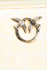 PINKO Galleria square zip-around wallet in shiny croc-print leather -  | Pinko