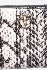Quadratische Geldbörse mit zweifarbiger Python-Prägung PINKO Galleria -  | Pinko