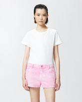 Short-sleeved T-shirt with embroidered logo -  | Pinko