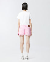 Short-sleeved T-shirt with embroidered logo -  | Pinko