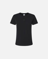 Short-sleeved T-shirt with embroidered logo -  | Pinko