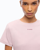 T-shirt with PINKO logo - Pink | Pinko