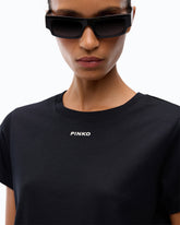 T-shirt with PINKO logo - Black | Pinko